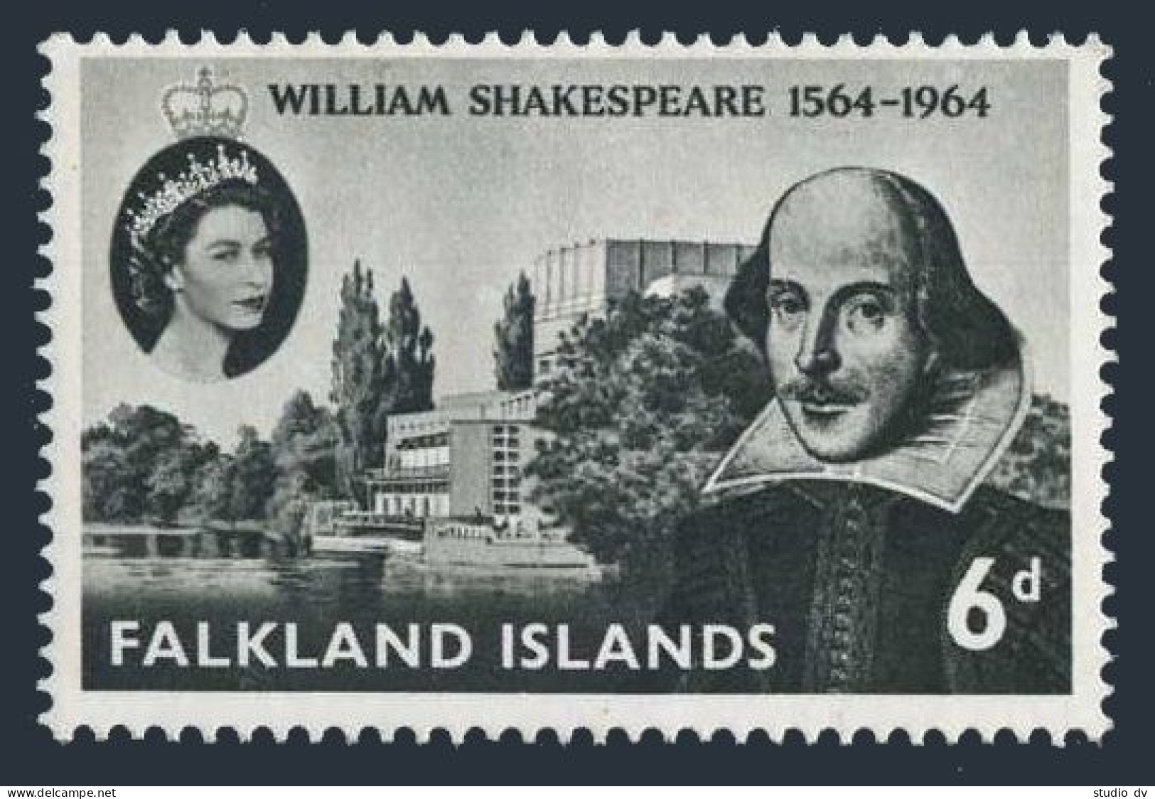 Falkland 149, MNH. Michel 144. William Shakespeare, 1564-1964. - Falkland Islands