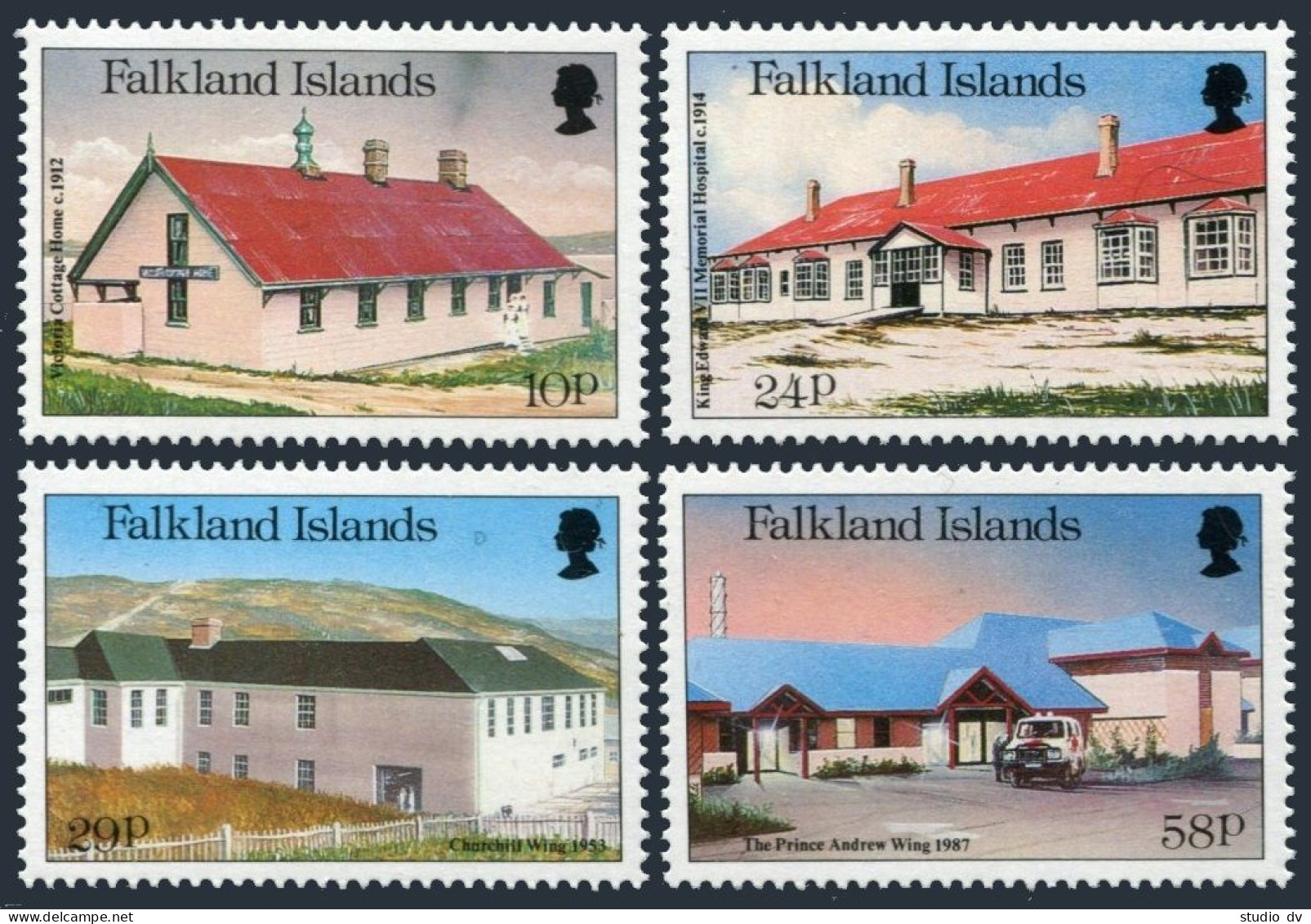 Falkland 465-468, MNH. Michel 472-475. Hospitals 1987. - Falkland Islands