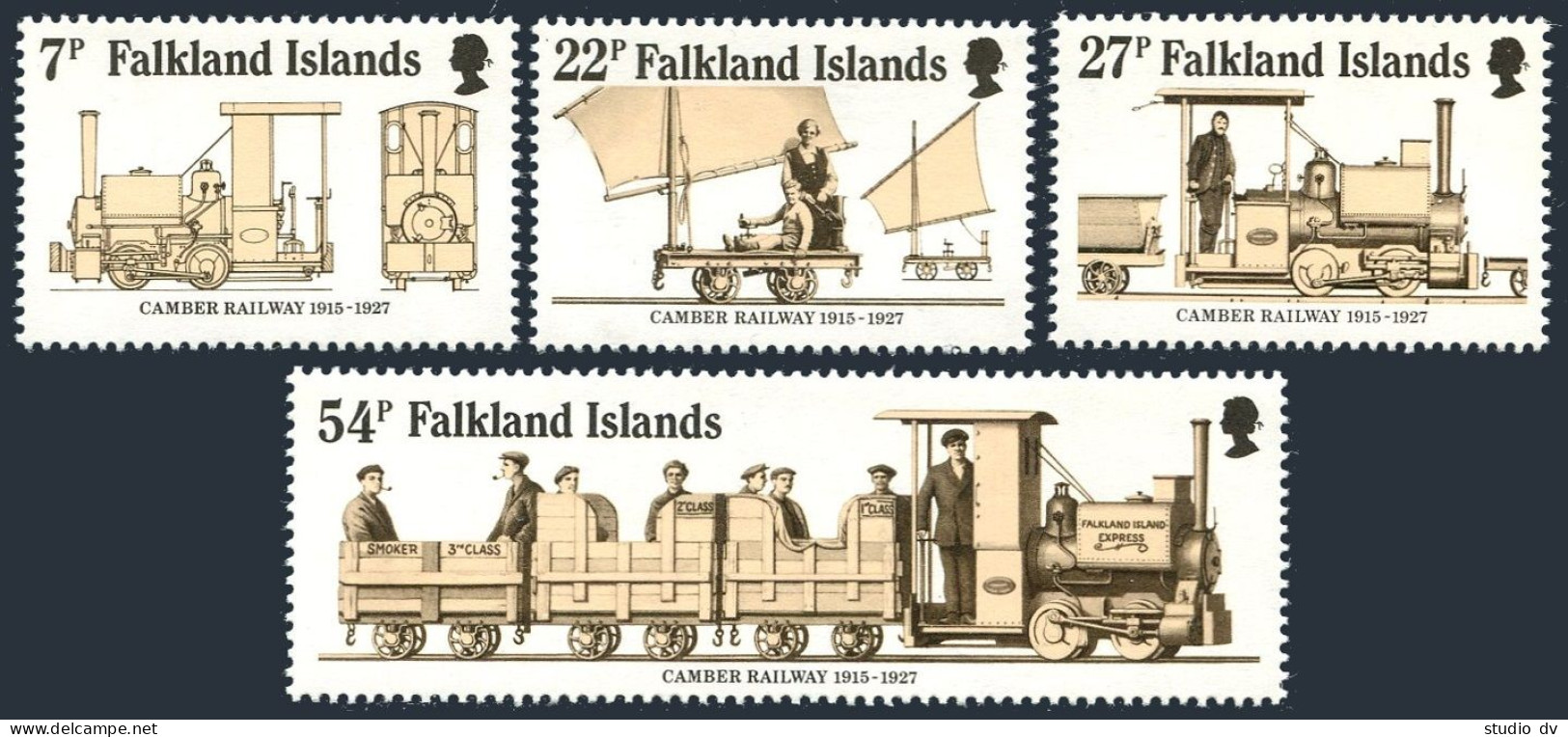 Falkland 416-419, MNH. Michel 419-422. Camber Railway, 1985. - Falklandeilanden