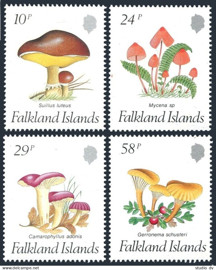 Falkland 469-472, MNH. Michel 468-471. Mushrooms-Fungi 1987. - Falklandinseln