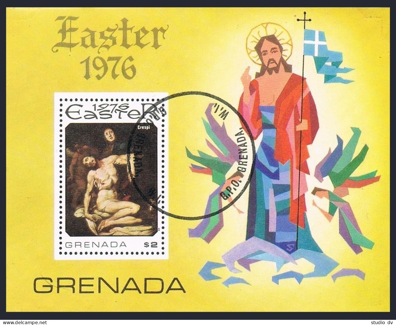 Grenada 708-714, 715, CTO. Mi 741-747, Bl.53. Correggio, Weyden, Durer, Raphael, - Grenade (1974-...)