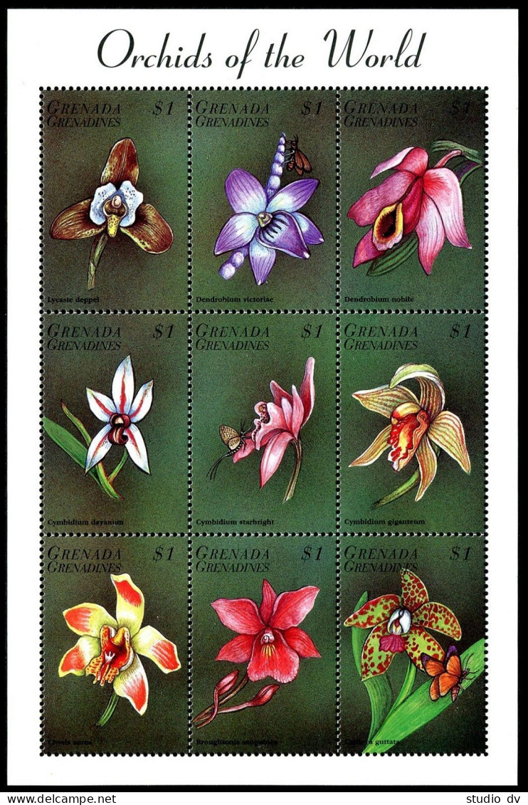 Grenada Gren 2028-2031 Sheets,MNH.Michel 2706-2723. Orchids 1998. - Grenada (1974-...)