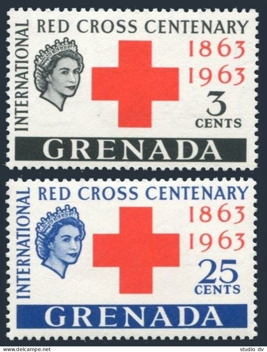 Grenada 191-192, Lightly Hinged. Michel 190-191. Red Cross Centenary, 1963. - Grenada (1974-...)