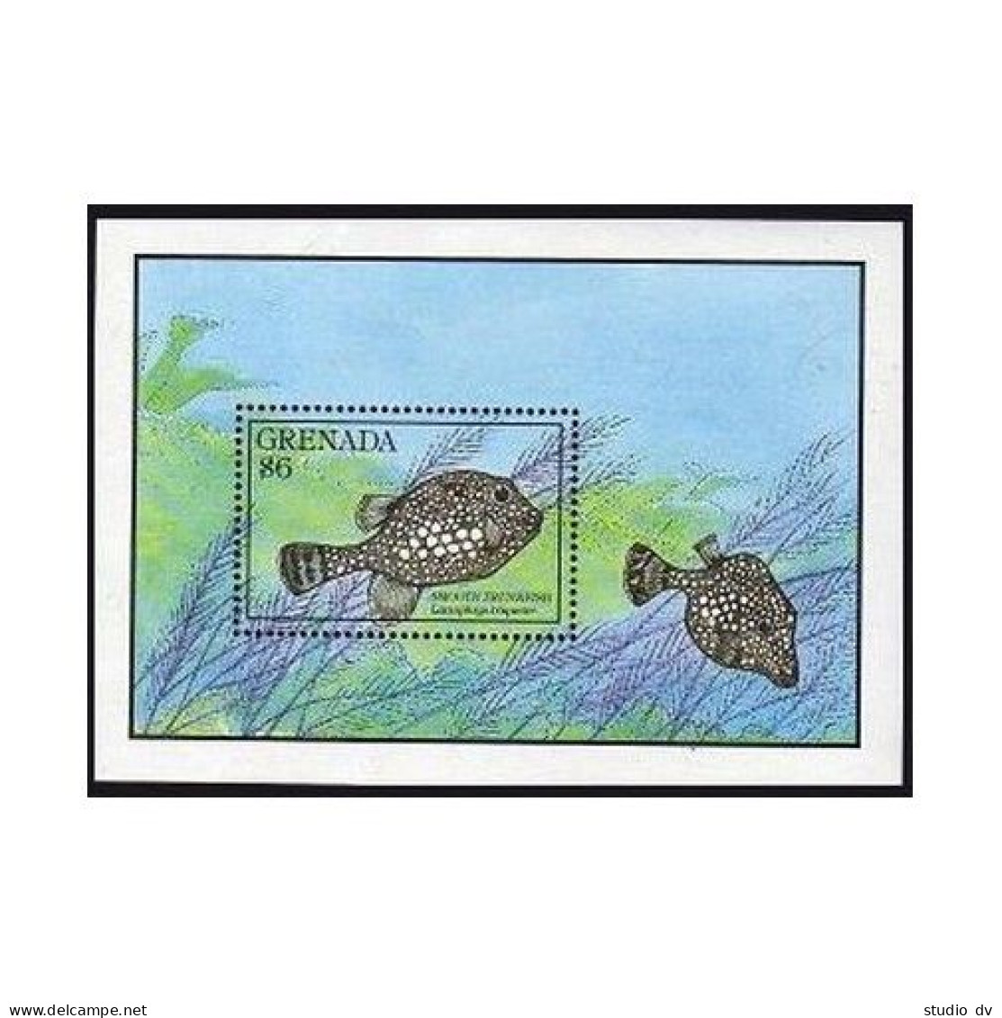 Grenada 1867-1876,MNH.Michel 2151-2160. Fish 1990.Sergeant Major,Smooth Trunk. - Grenada (1974-...)