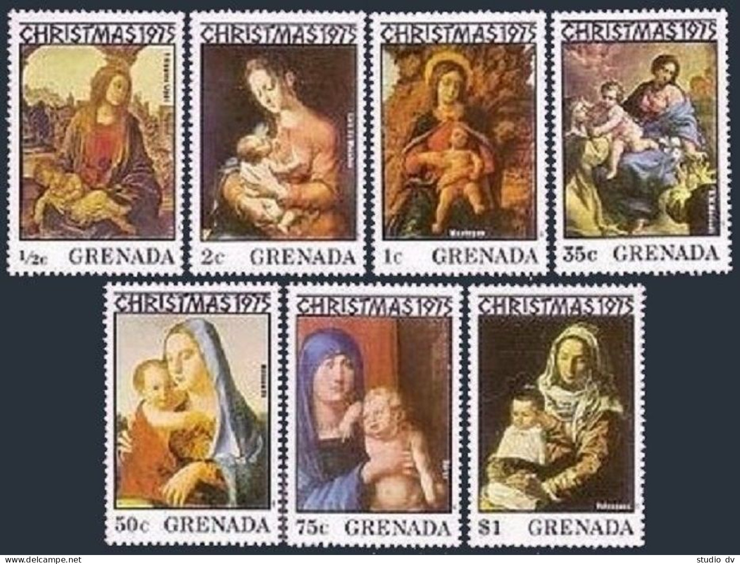 Grenada 684-690, 691, MNH. Mi 717-723,Bl.50. Filippino Lippi, Mantegna,Velazquez - Grenada (1974-...)