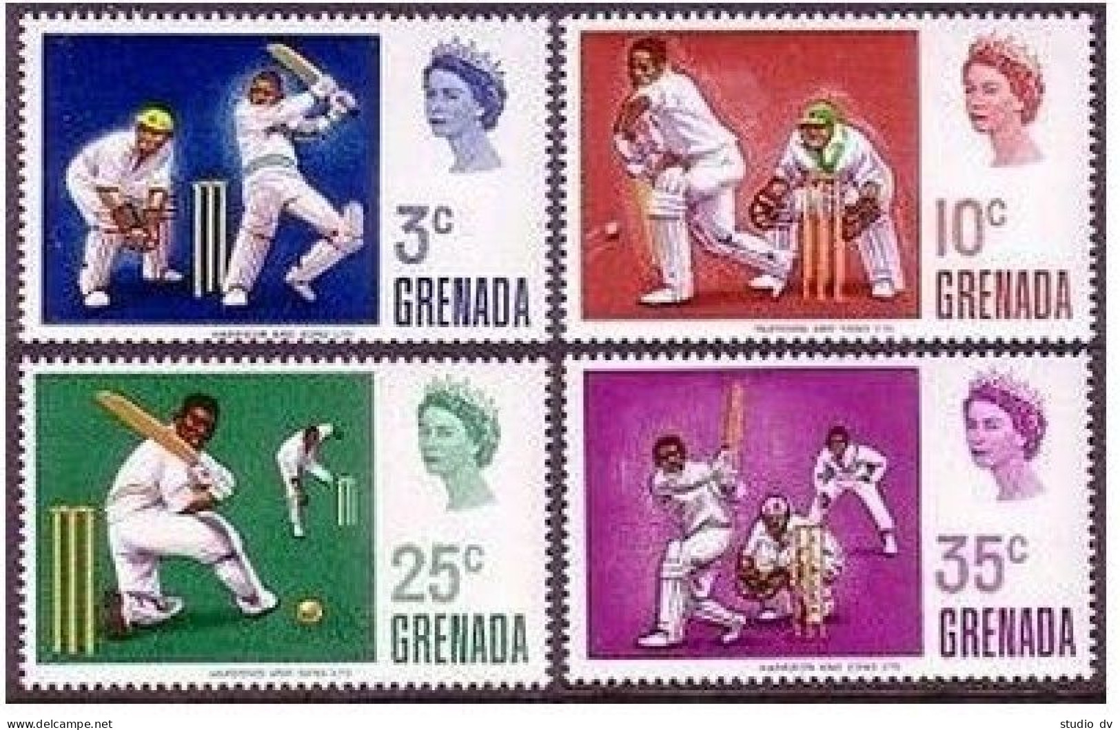 Grenada 324-327, MNH. Michel 315-318. Cricket, 1969. - Grenada (1974-...)