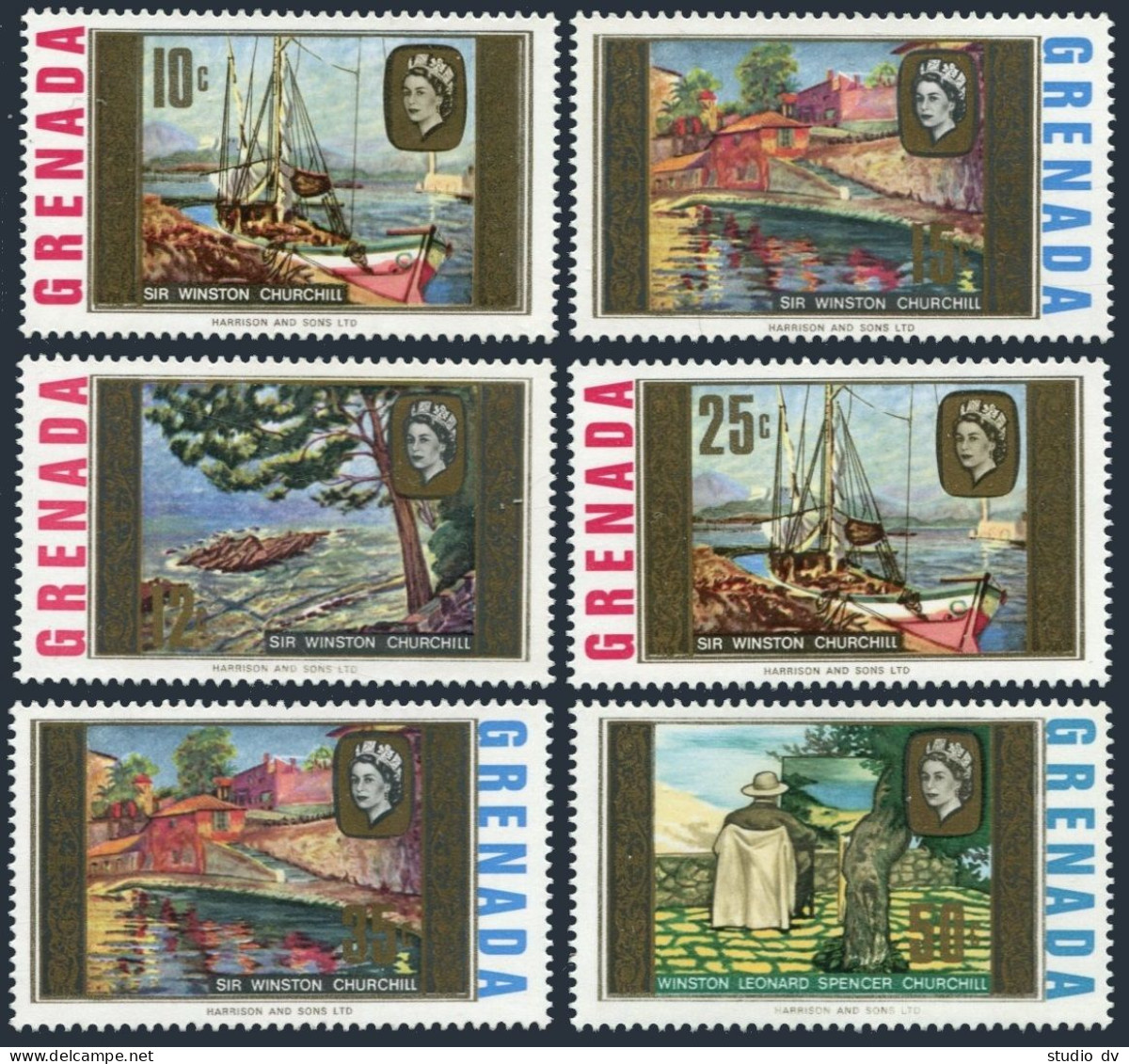 Grenada 274-279, MNH. Michel 261-266. Winston Churchill As A Painter, 1968. - Grenada (1974-...)