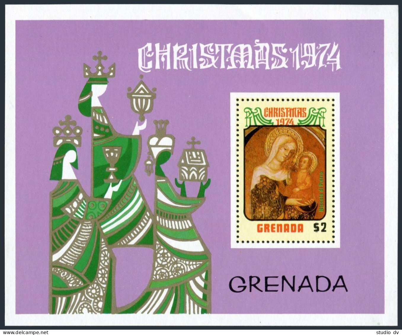 Grenada 574-582,MNH.Michel 602-609,Bl.38. Madonna And Child By Botticelli,Pietro - Grenada (1974-...)