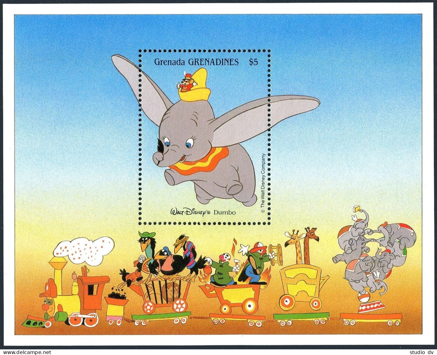 Grenada Gren 989 Ai,995 Sheets,MNH.Mi 1000-1008,Bl.153. Walt Disney 1988.Dumbo. - Grenada (1974-...)