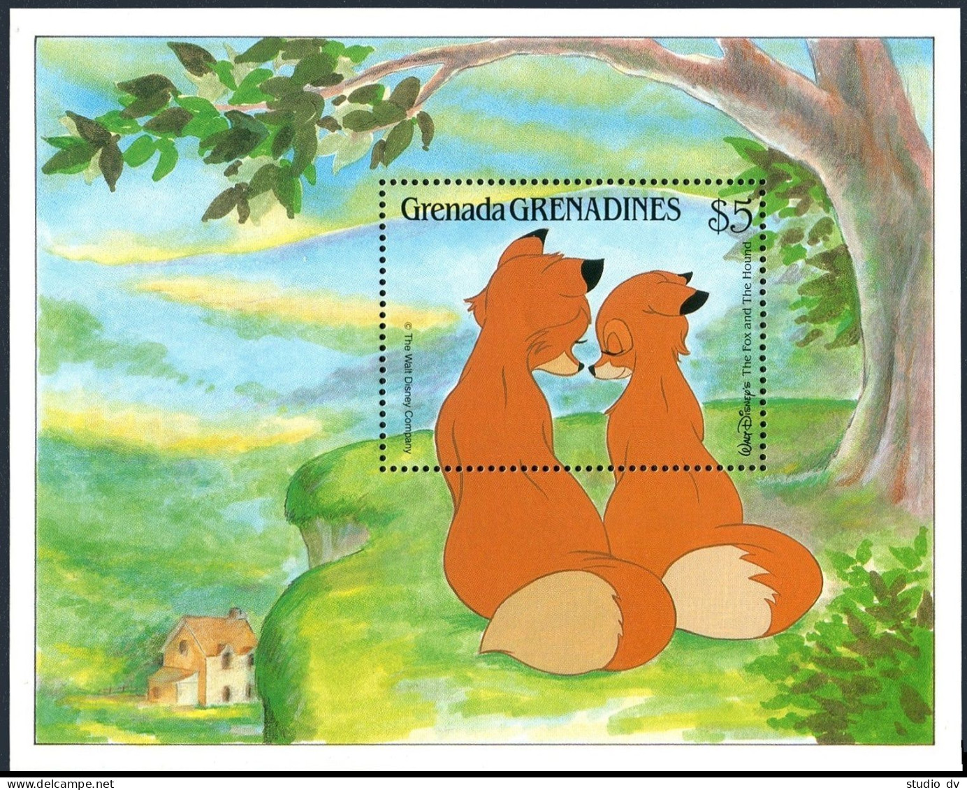 Grenada Gren 987 Ai,993,MNH.Michel 1027-1035,Bl.156. Walt Disney.Fox And Hound. - Grenade (1974-...)