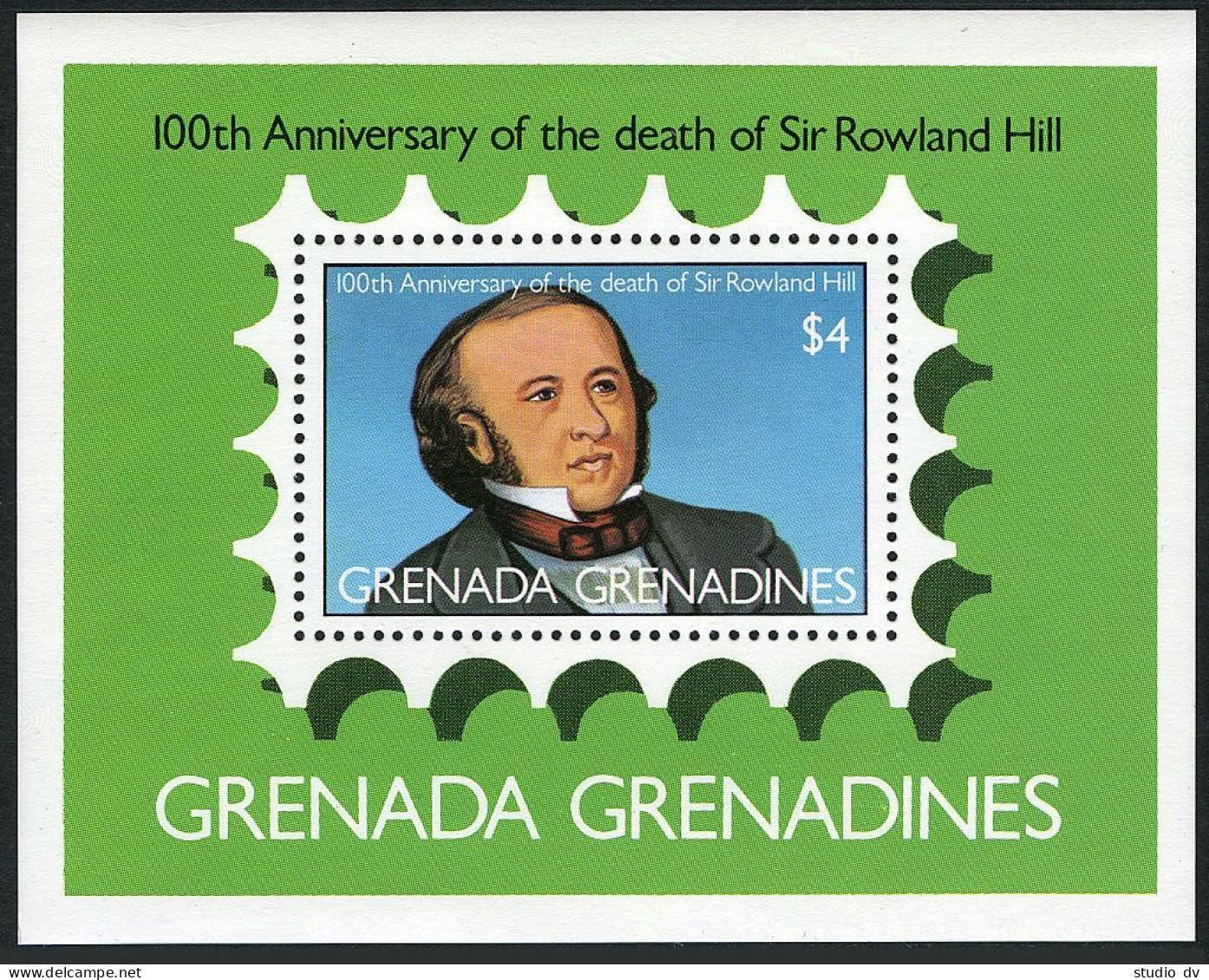 Grenada Gren 328-331,332,MNH.Michel 335-338A,Bl.44. Sir Rowland Hill,Concorde, - Grenada (1974-...)