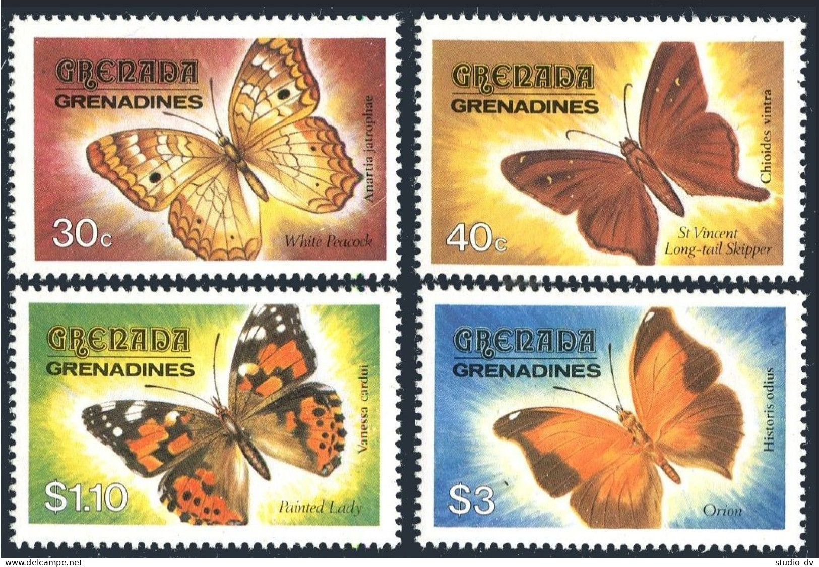 Grenada Gren 480-483, MNH. Michel 490-493. Butterflies 1982. - Grenade (1974-...)