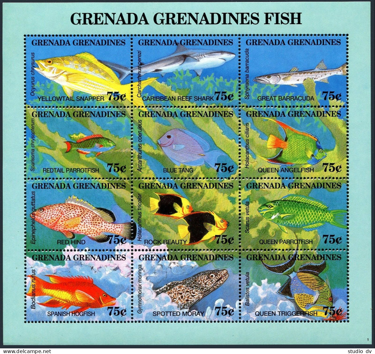 Grenada Gren 1690-1691 Al Sheets,MNH.Michel 1934-1957. Marine Life 1994.Fish. - Grenada (1974-...)