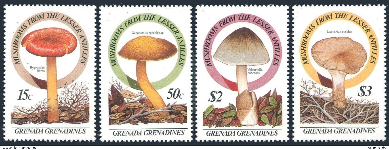 Grenada Gren 762-765, MNH. Michel 771-774. Mushrooms 1986. - Grenade (1974-...)