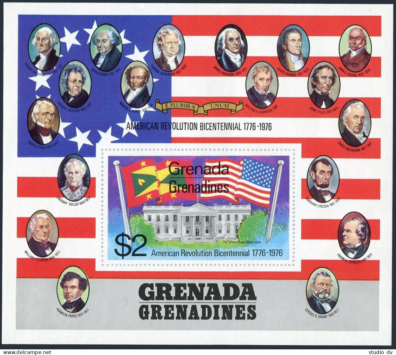 Grenada Gren 91-98,99a,100a, Hinged. Mi 95-104,Bl.12-13. US-200.Battles,Heroes. - Grenade (1974-...)