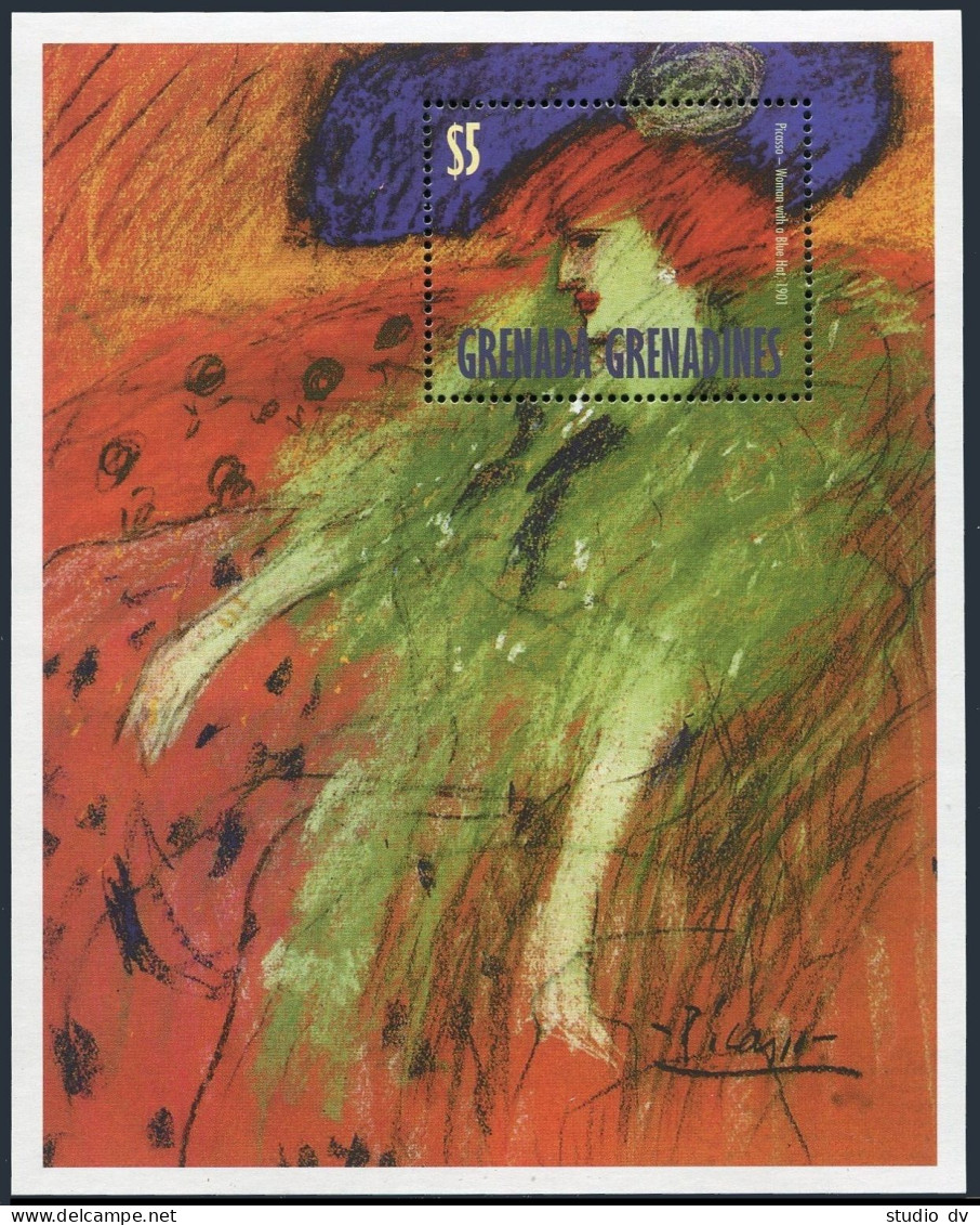 Grenada Grendines 2048-2050, 2051 Sheet, MNH. Pablo Picasso Paintings, 1998. - Grenada (1974-...)