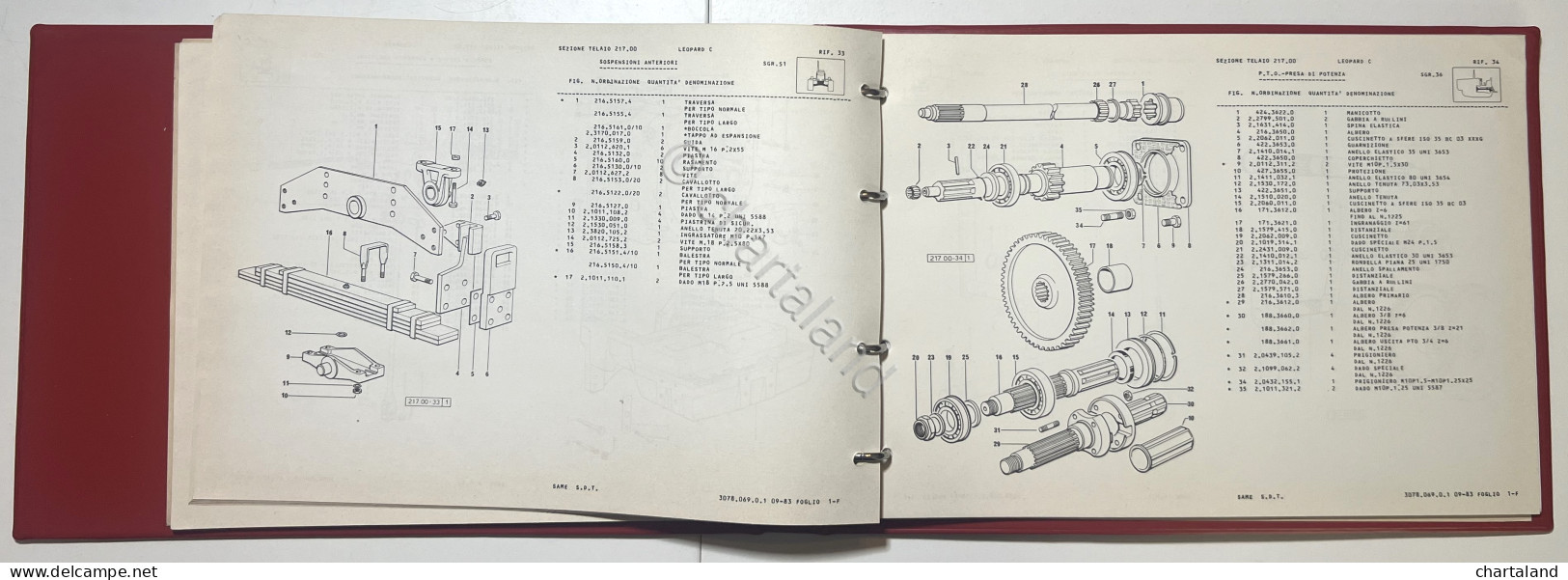 Catalogo Parti Di Ricambio Originali SAME Trattori - Leopard C - Ed. 1983 - Other & Unclassified