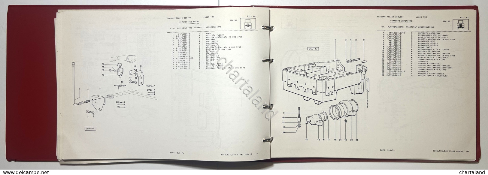 Catalogo Parti Di Ricambio Originali SAME Trattori - Laser 130 - Ed. 1983 - Autres & Non Classés