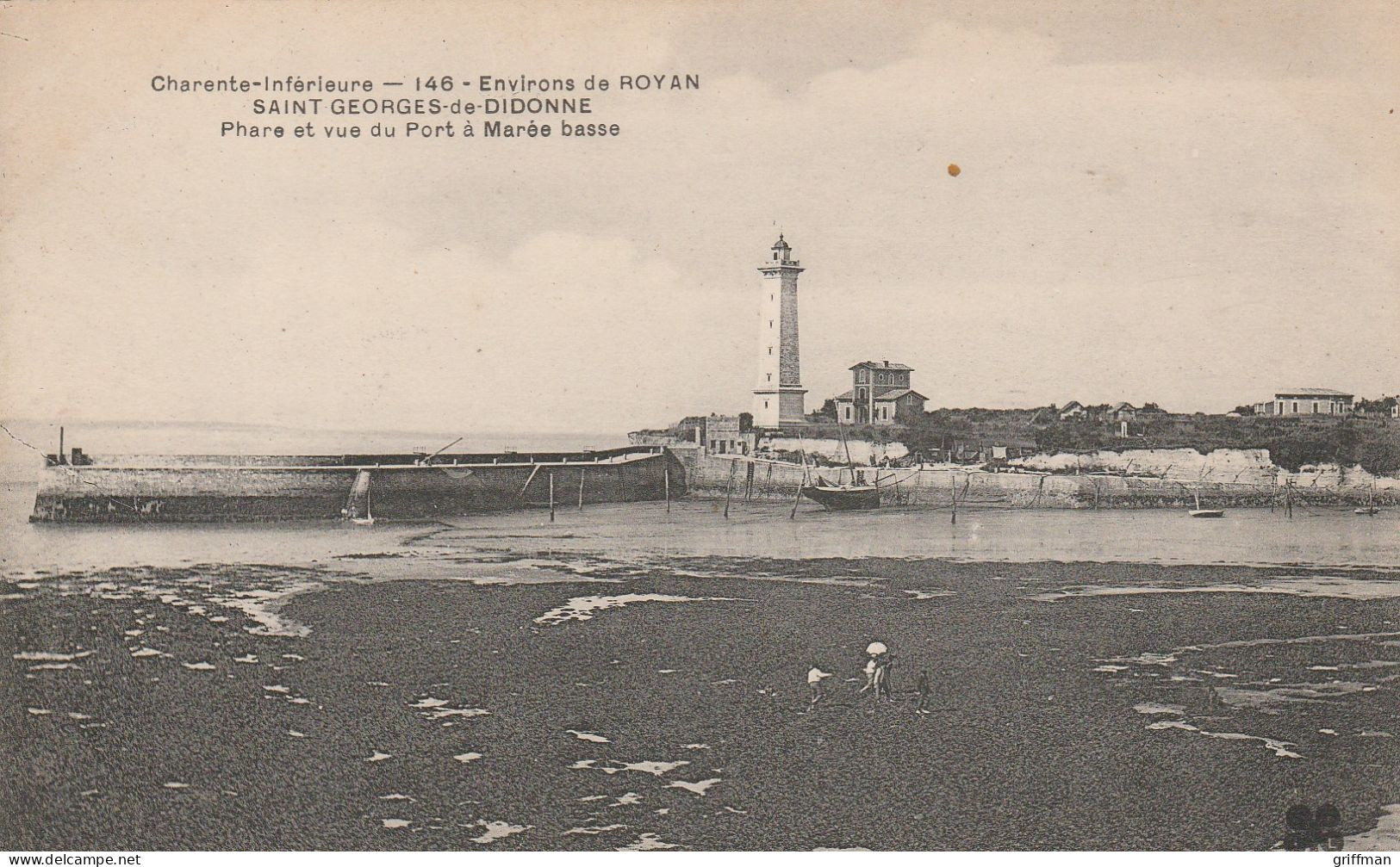 SAINT GEORGES DE DIDONNE PHARE ET VUE DU PORT A MAREE BASSE TBE - Saint-Georges-de-Didonne