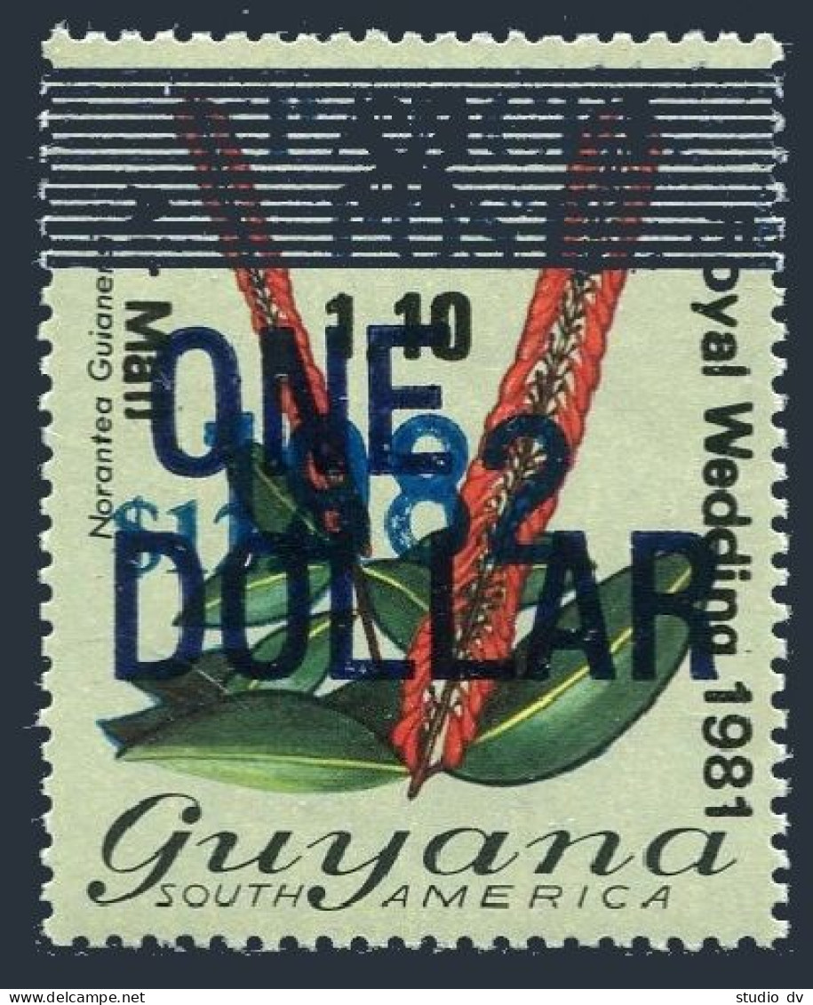 Guyana 624, MNH. Michel 914. Norantea Guianensis. Overprinted Q3-333. - Guyane (1966-...)