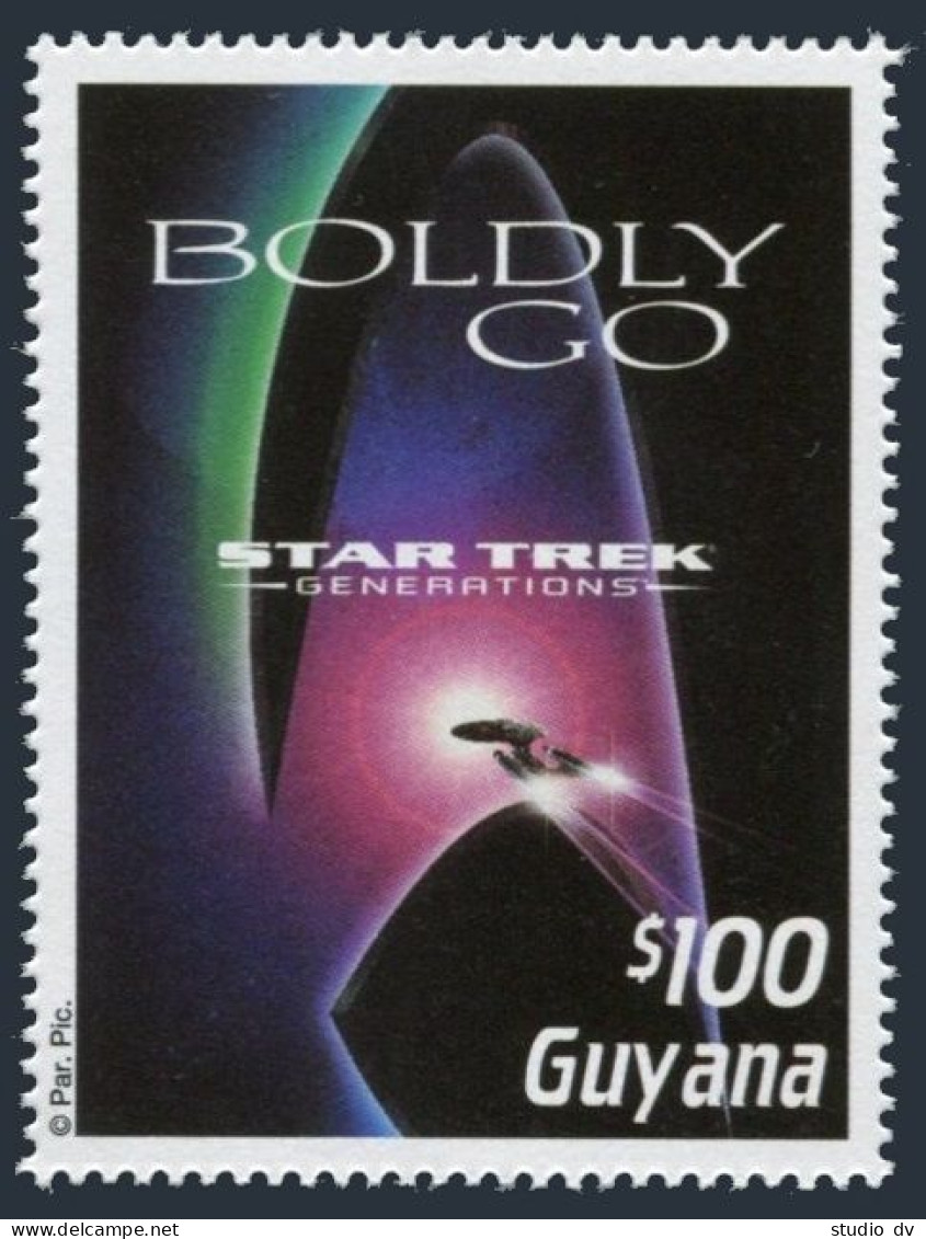Guyana 2903,MNH. Motion Picture,Star Trek Generations,1994.Boldly Go. - Guyana (1966-...)