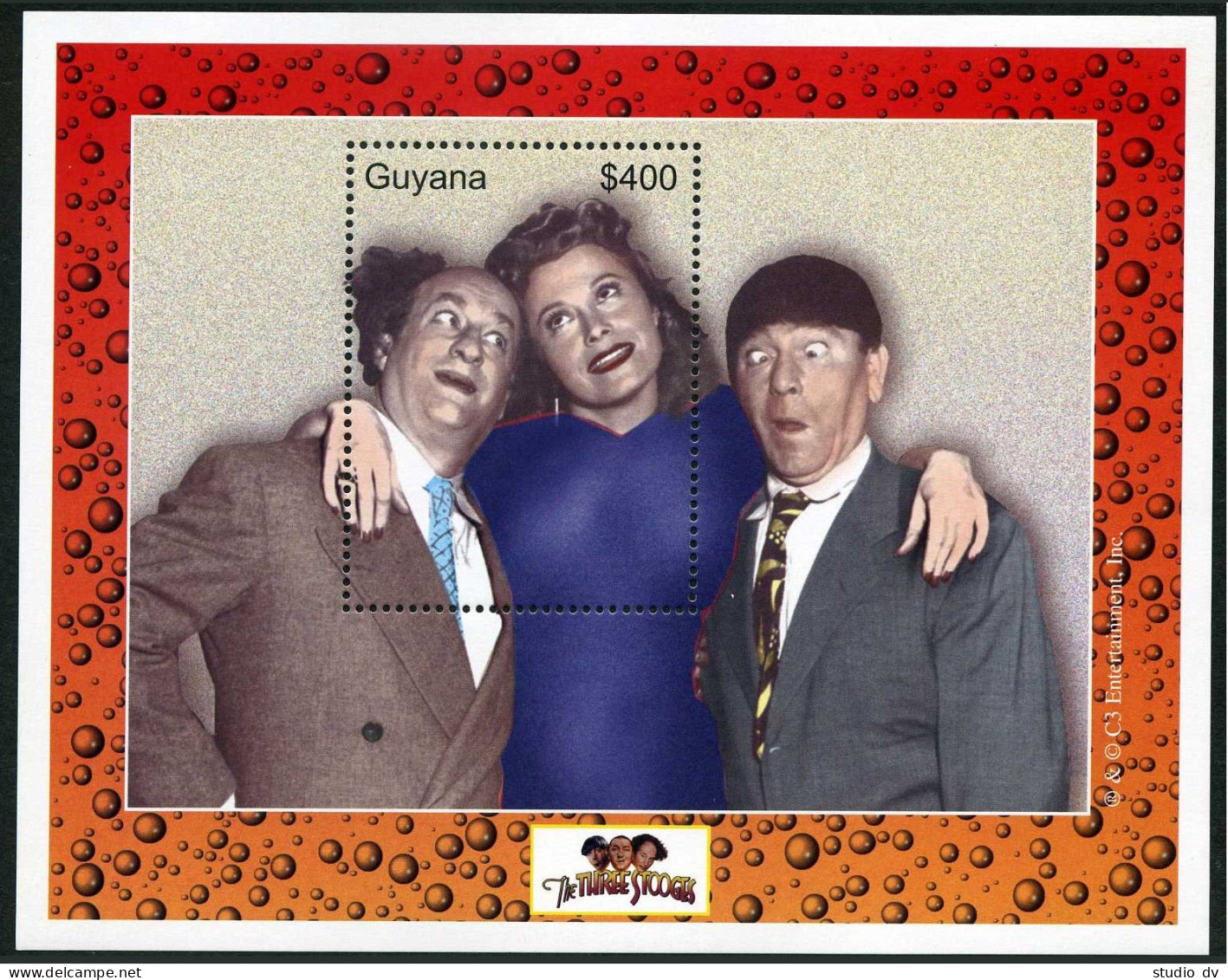 Guyana 3542 Ai,3543-3544 Sheets. The Three Stooges,2000. - Guiana (1966-...)