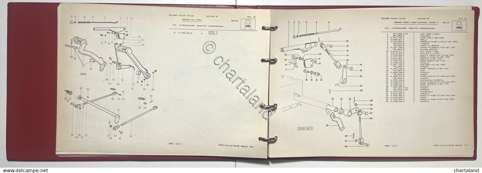 Catalogo Parti Di Ricambio Originali SAME Trattori - Delfino 35 - Ed. 1983 - Autres & Non Classés