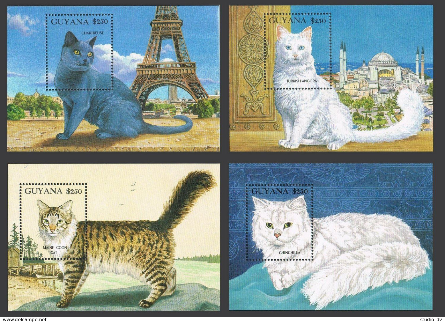 Guyana 2581-2588,2588A Bi Sheet,2589-2592,MNH.Michel 3835-3854,4 Bl. Cats 1992. - Guyane (1966-...)