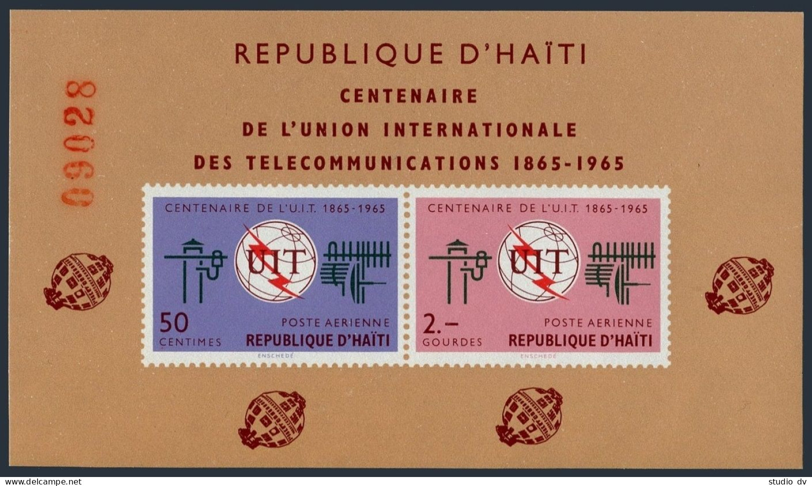 Haiti 526-528,C242-C245,C245a,MNH.Michel 826-832,Bl.31. ITU-100,1965.Equipment. - Haïti