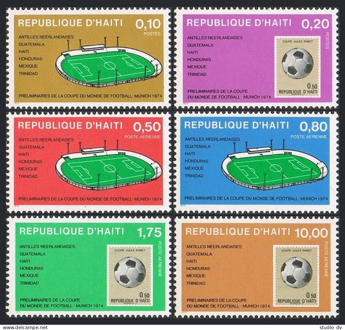 Haiti 675-676,C407-C410,MNH.Michel 1243-1248. World Soccer Cup Munich-1974. - Haiti