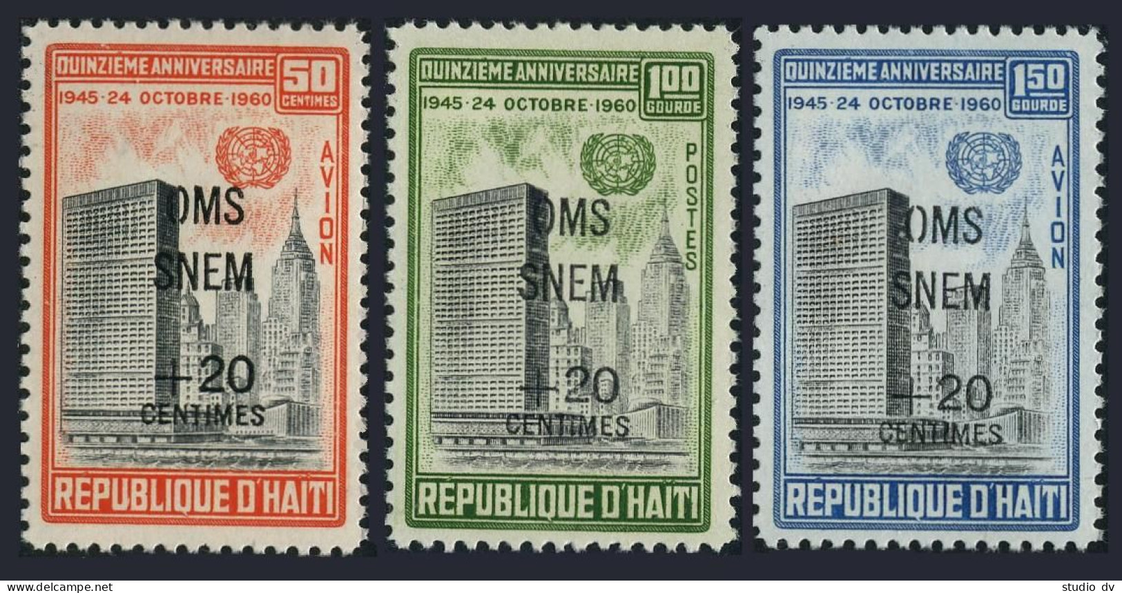 Haiti B21,CB35-CB36,MNH.Michel 682-684. WHO Malaria Eradication Drive,1961. - Haïti