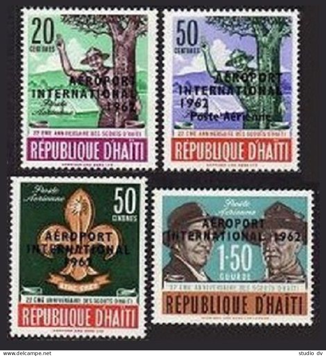 Haiti C196-C199,MNH.Michel 724-727. Airport International,1962.Scouting. - Haïti