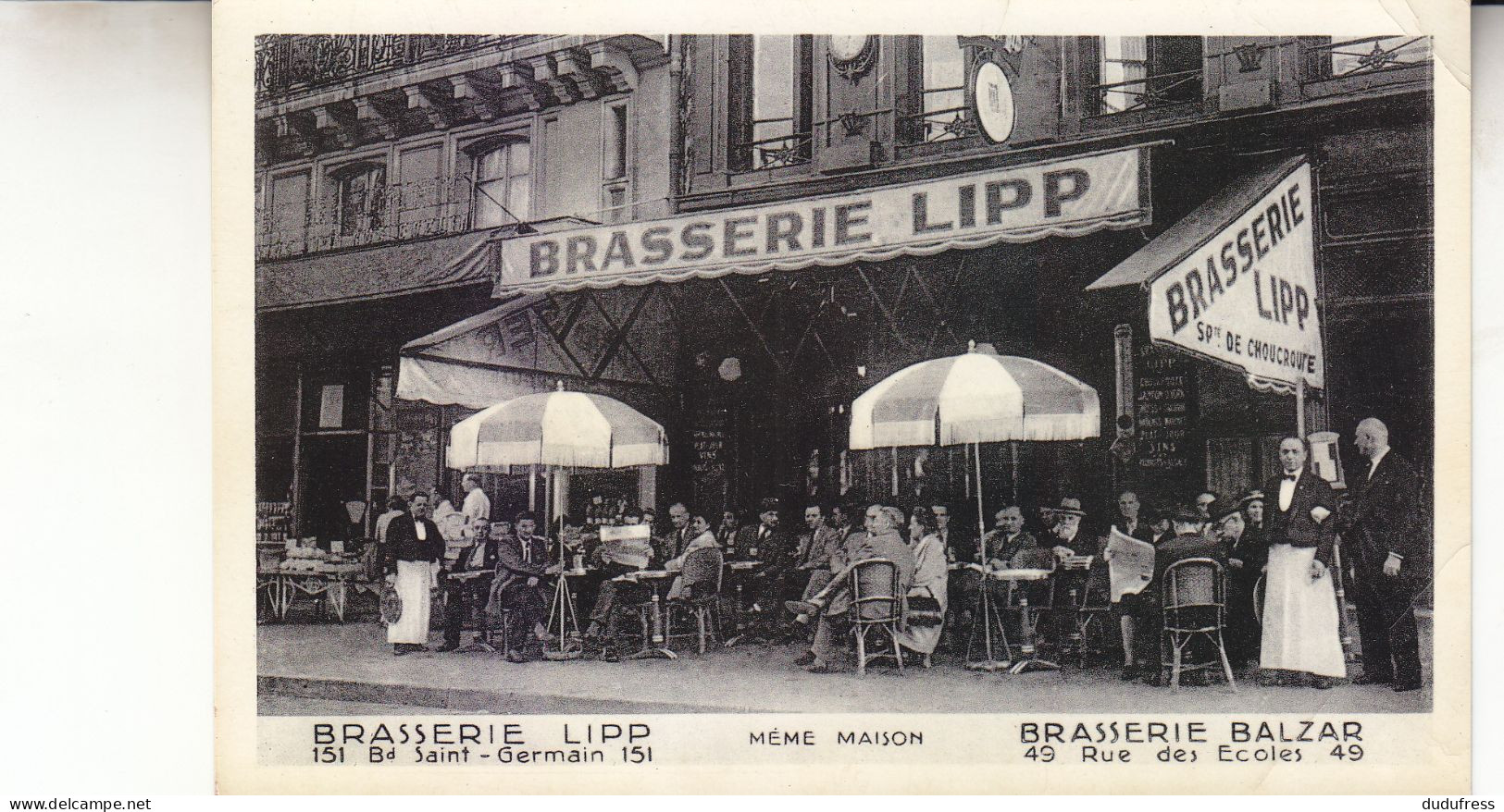 BRASSERIE LIPP  151 BD SGERMAIN - District 06