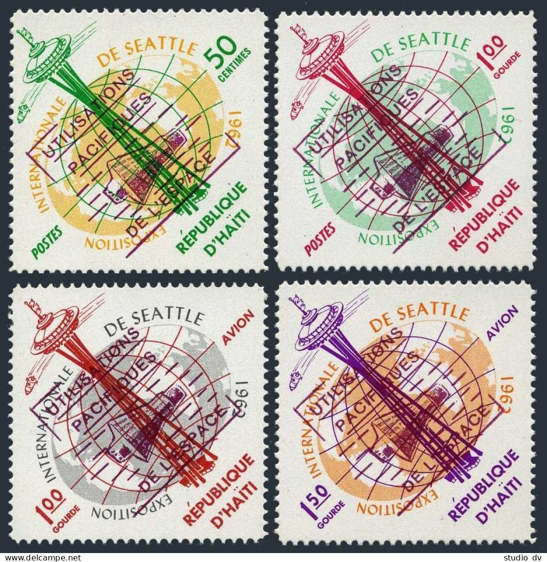 Haiti 503a-C207a,MNH.Mi A744-D744. Peaceful Uses Of Outer Space,1963.Horizontal. - Haïti