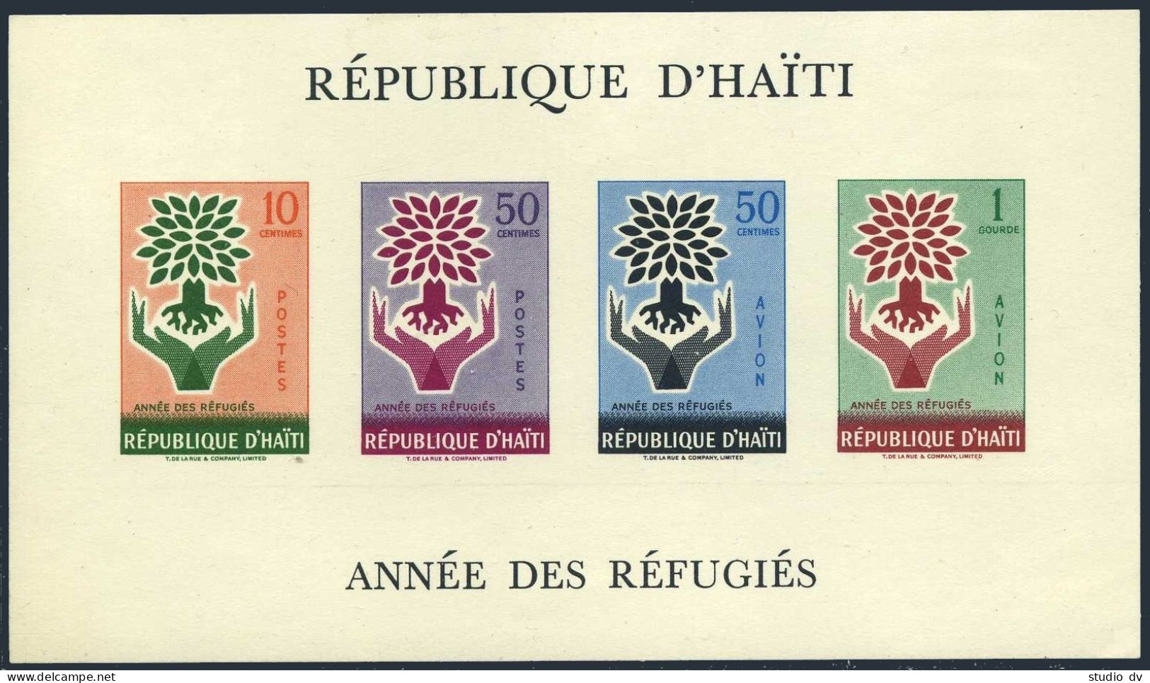 Haiti C152a Sheet, Lightly Hinged. Mi Bl.24. World Refugee Year WRY-1960. Oak. - Haïti