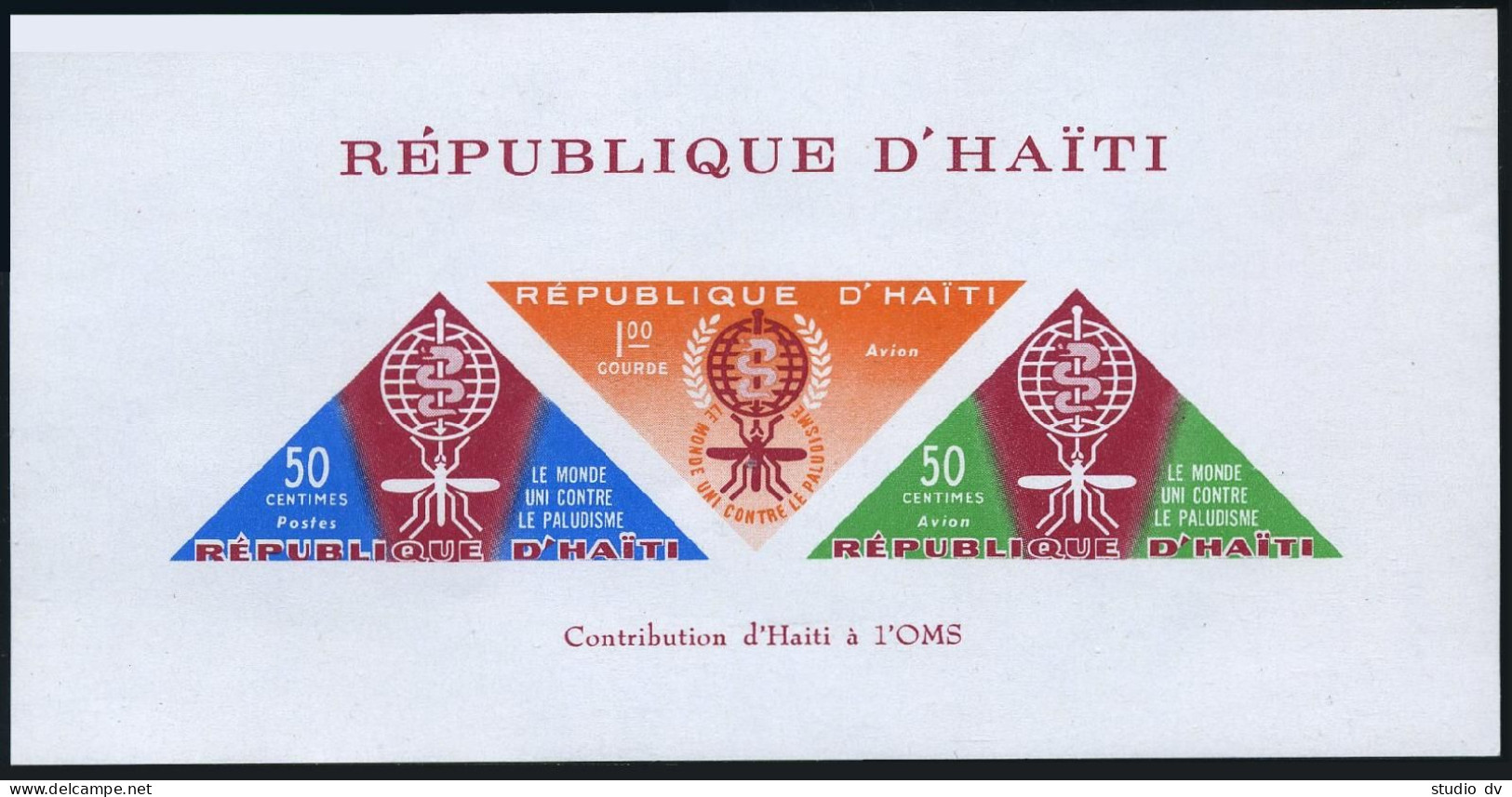Haiti C190a Sheet,MNH.Michel Bl.23. WHO Drive To Eradicate Malaria,1962. - Haïti