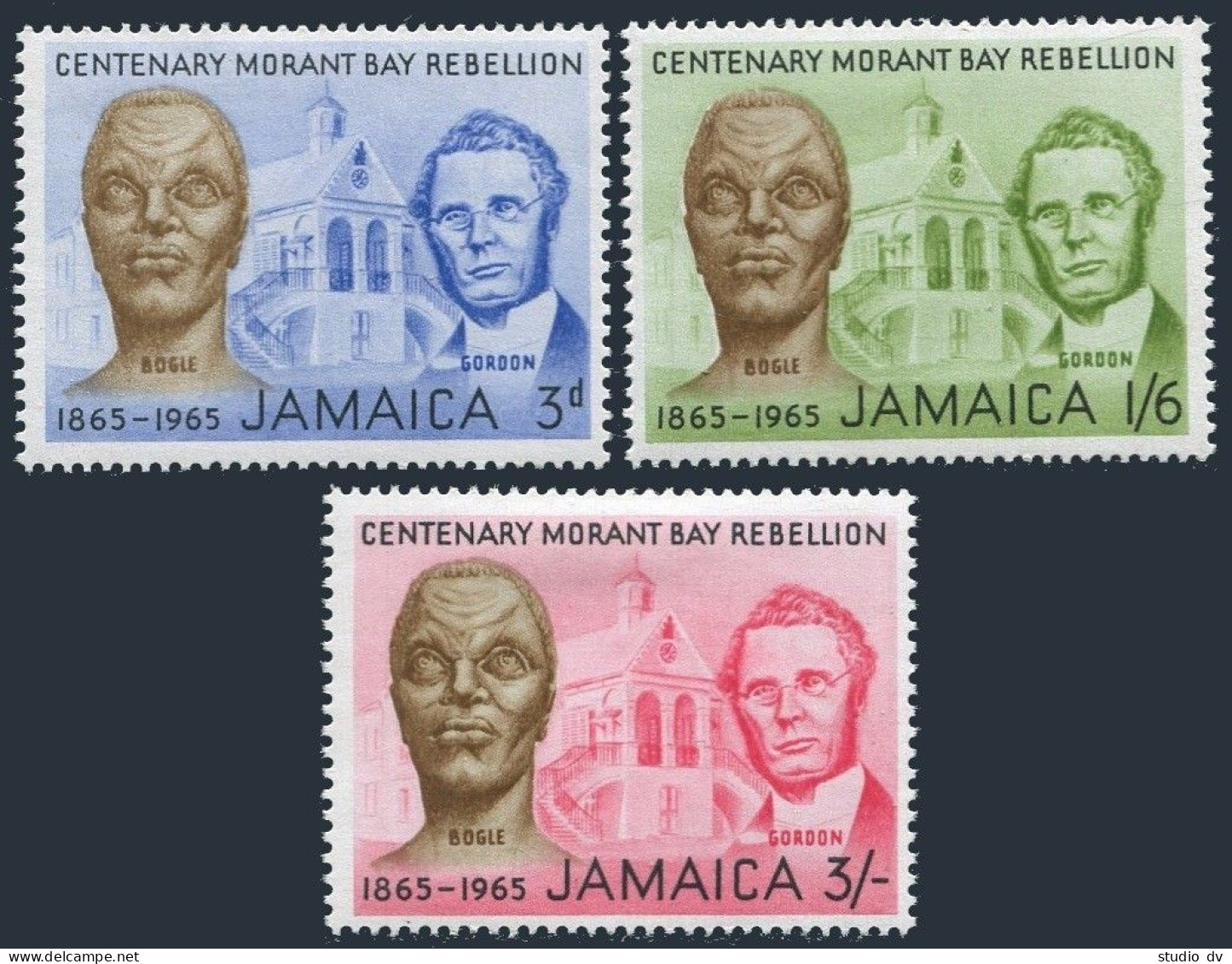 Jamaica 244-246, MNH. Mi 246-248. Morant Bay Rebellion, 1965. - Jamaique (1962-...)