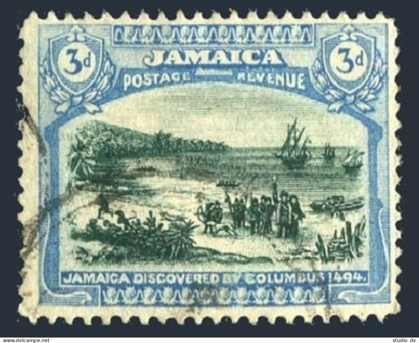 Jamaica 80, Used. Michel 81. Columbus Landing In Jamaica, 1921. - Jamaique (1962-...)
