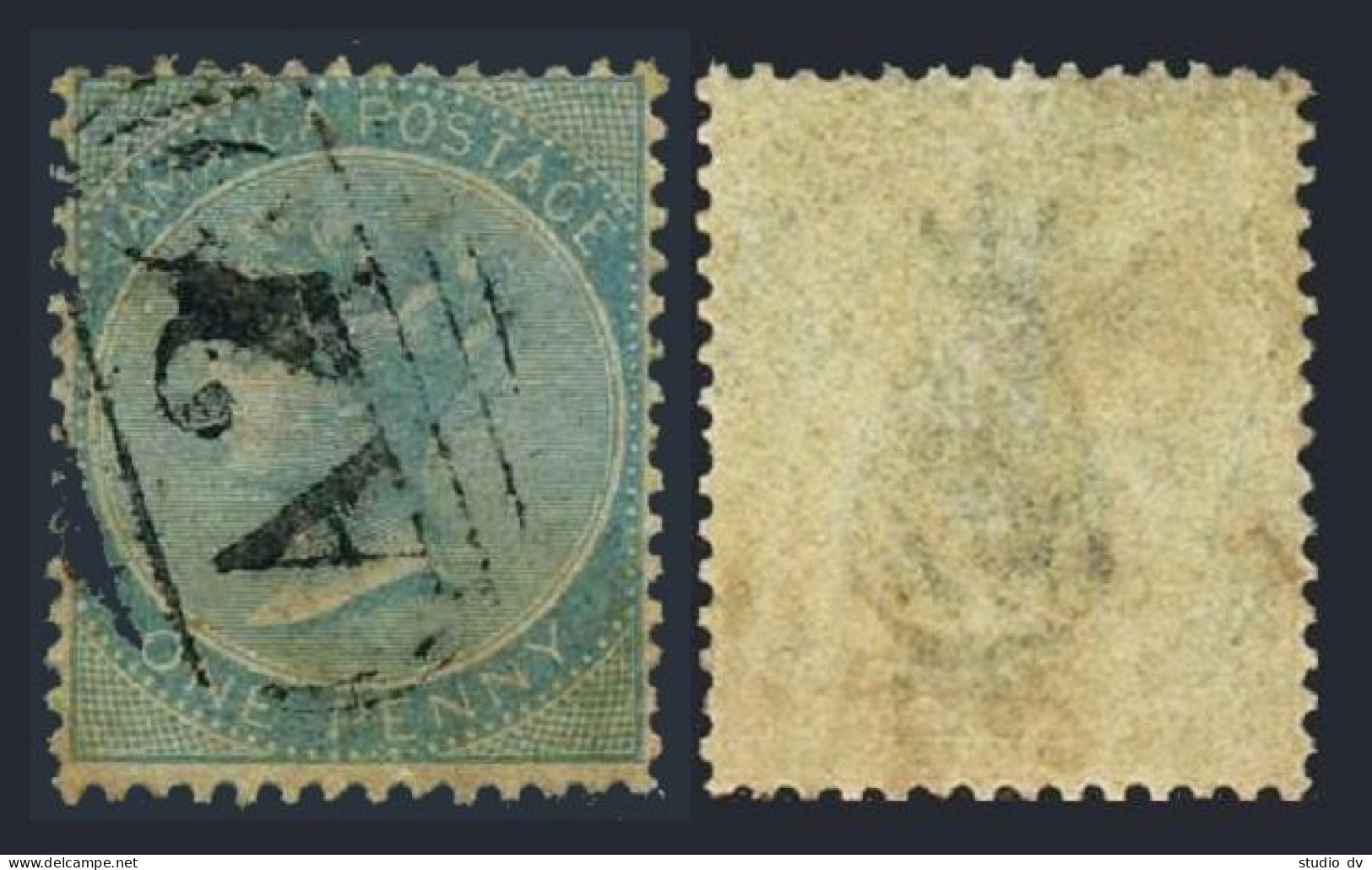 Jamaica 1 Wnk 45,used.Michel 1. Queen Victoria,1860. - Jamaique (1962-...)