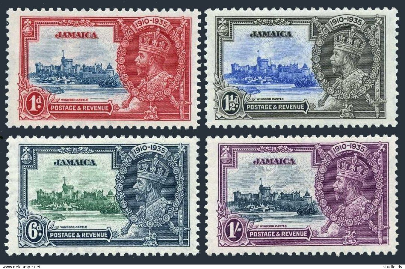 Jamaica 109-112,MNH. Mi 111-114. King George V Silver Jubilee Of The Reign,1935. - Jamaique (1962-...)
