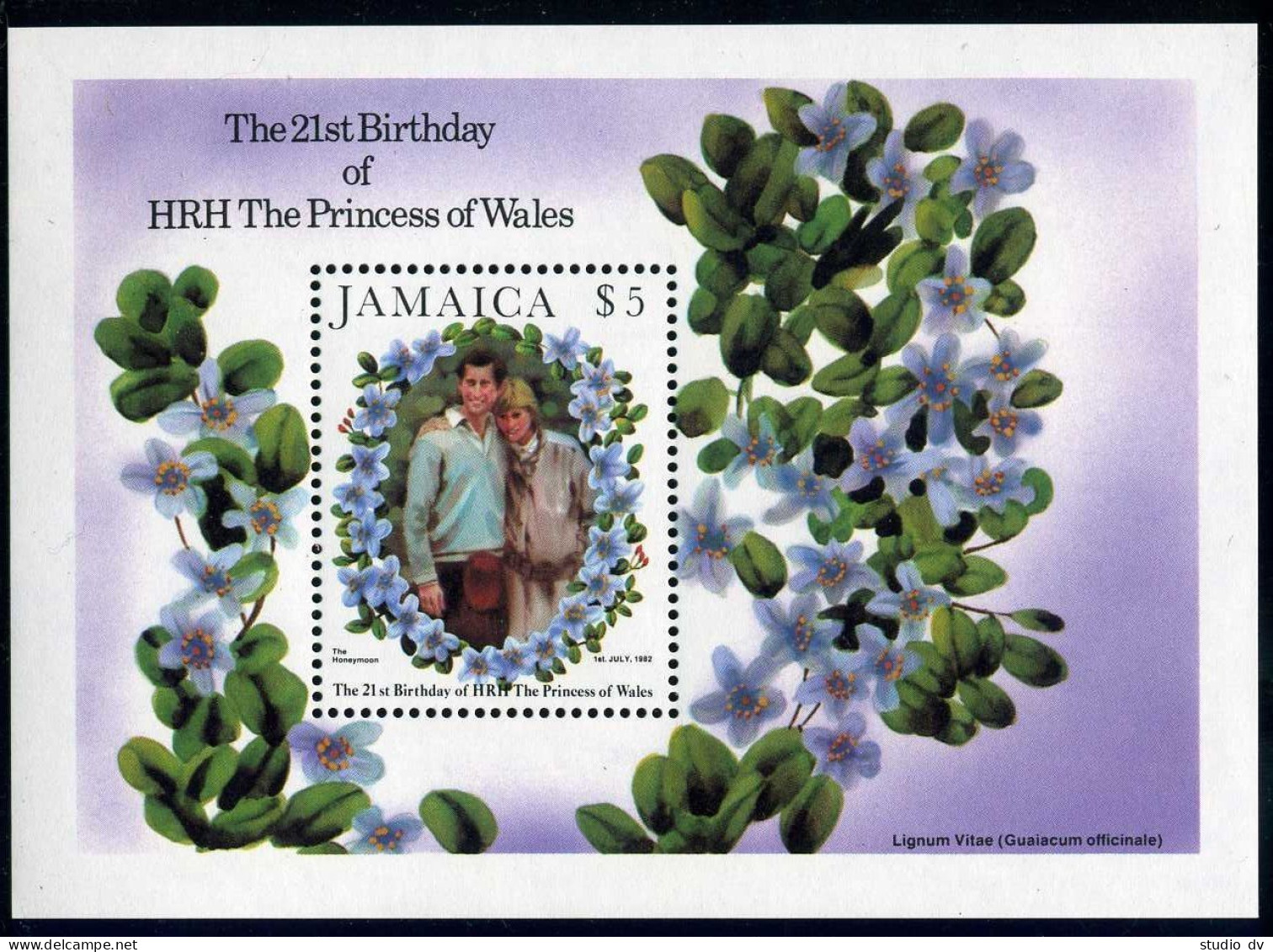 Jamaica 538,MNH.Michel Bl.21. Princess Diana,21st Birthday,1982. - Jamaica (1962-...)