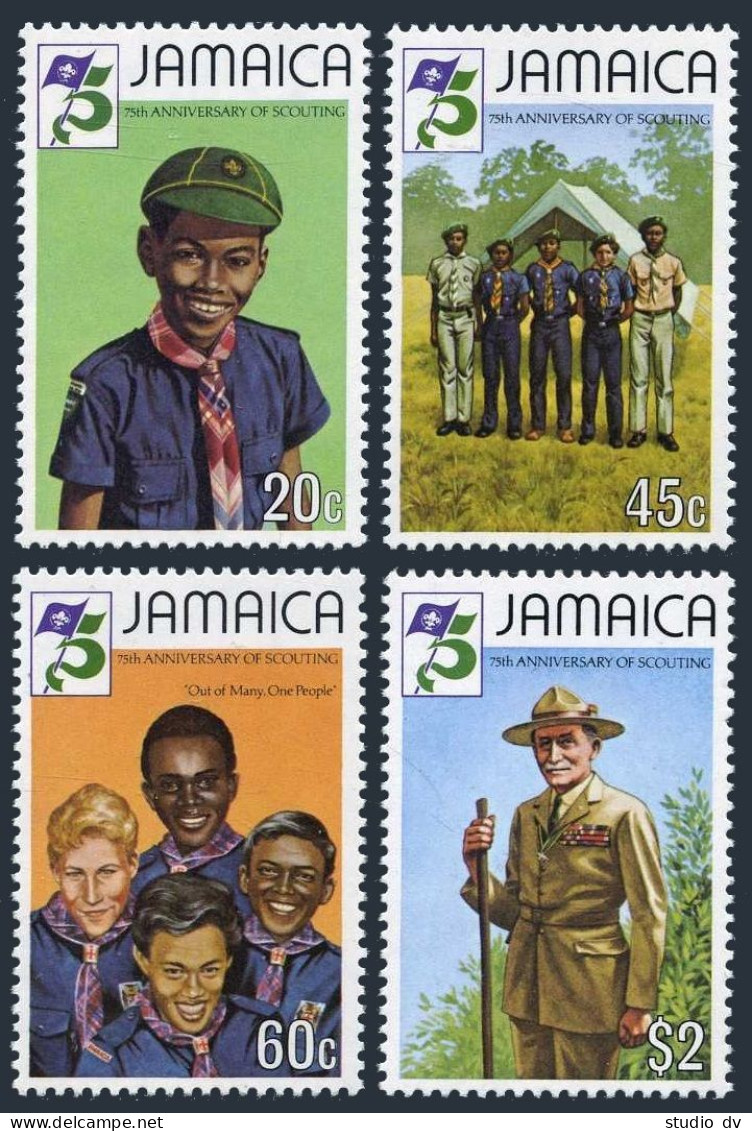 Jamaica 528-531,531a,MNH.Michel 532-535. Scouting-75,1982.Lord Baden-Powell. - Jamaica (1962-...)