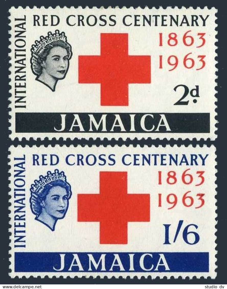 Jamaica 203-204, MNH. Michel 205-206. Red Cross Centenary, 1963. - Jamaica (1962-...)