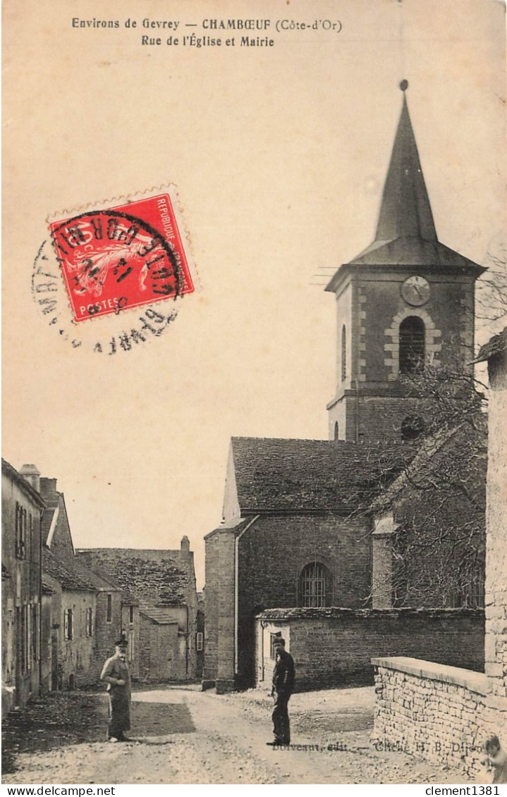 Chamboeuf Rue De L'eglise Et Mairie Edition Doiveaut - Andere & Zonder Classificatie