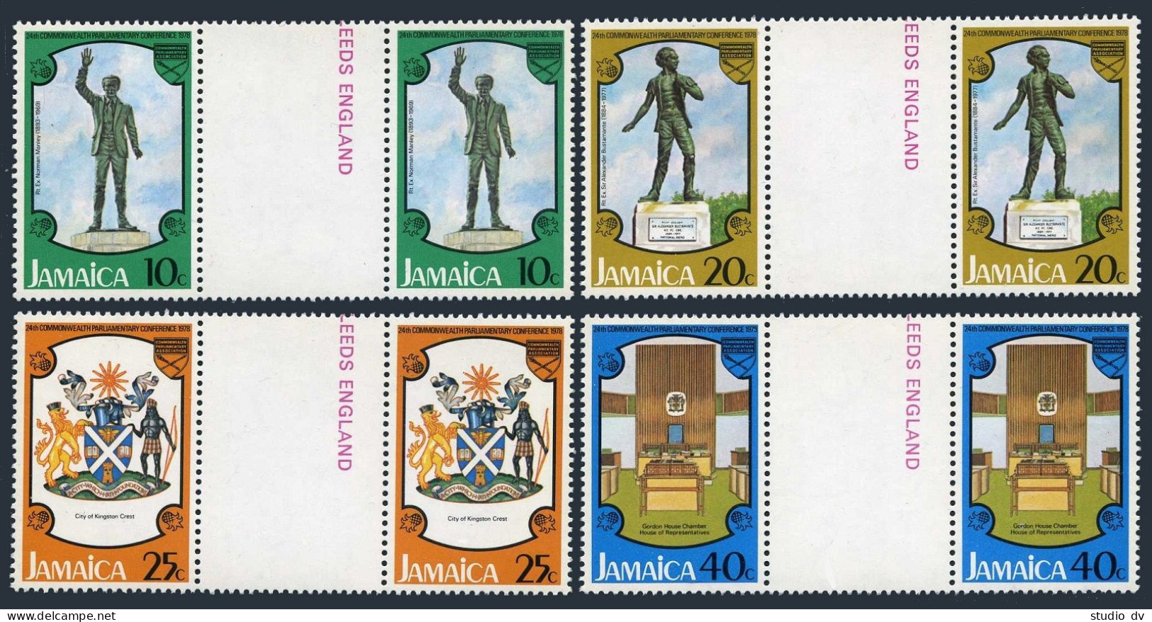 Jamaica 442-445 Gutter, MNH. Michel 442-445. Parliamentary Conference, 1978. - Giamaica (1962-...)