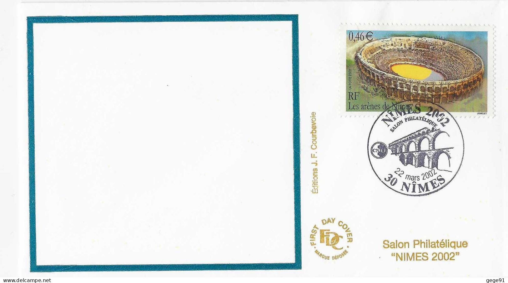 FDC - YT 3470 Arênes De Nimes - Pont Du Gard - 2000-2009