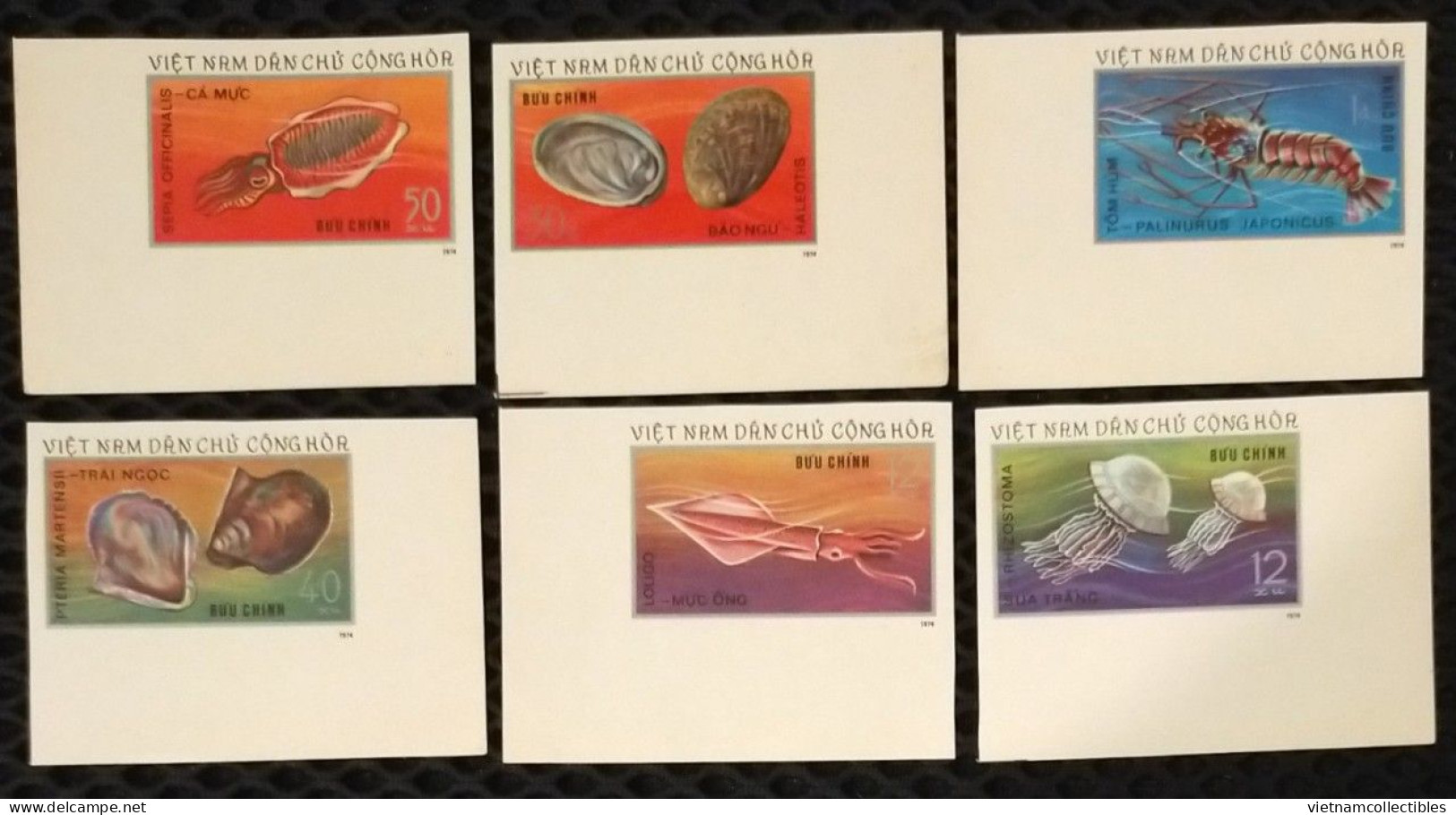 Vietnam Viet Nam MNH Imperf Stamps 1974 :Marine Life / Jelly Fish / Ink Fish / Abalone / Pearl Oyster / Lobster (Ms292) - Viêt-Nam