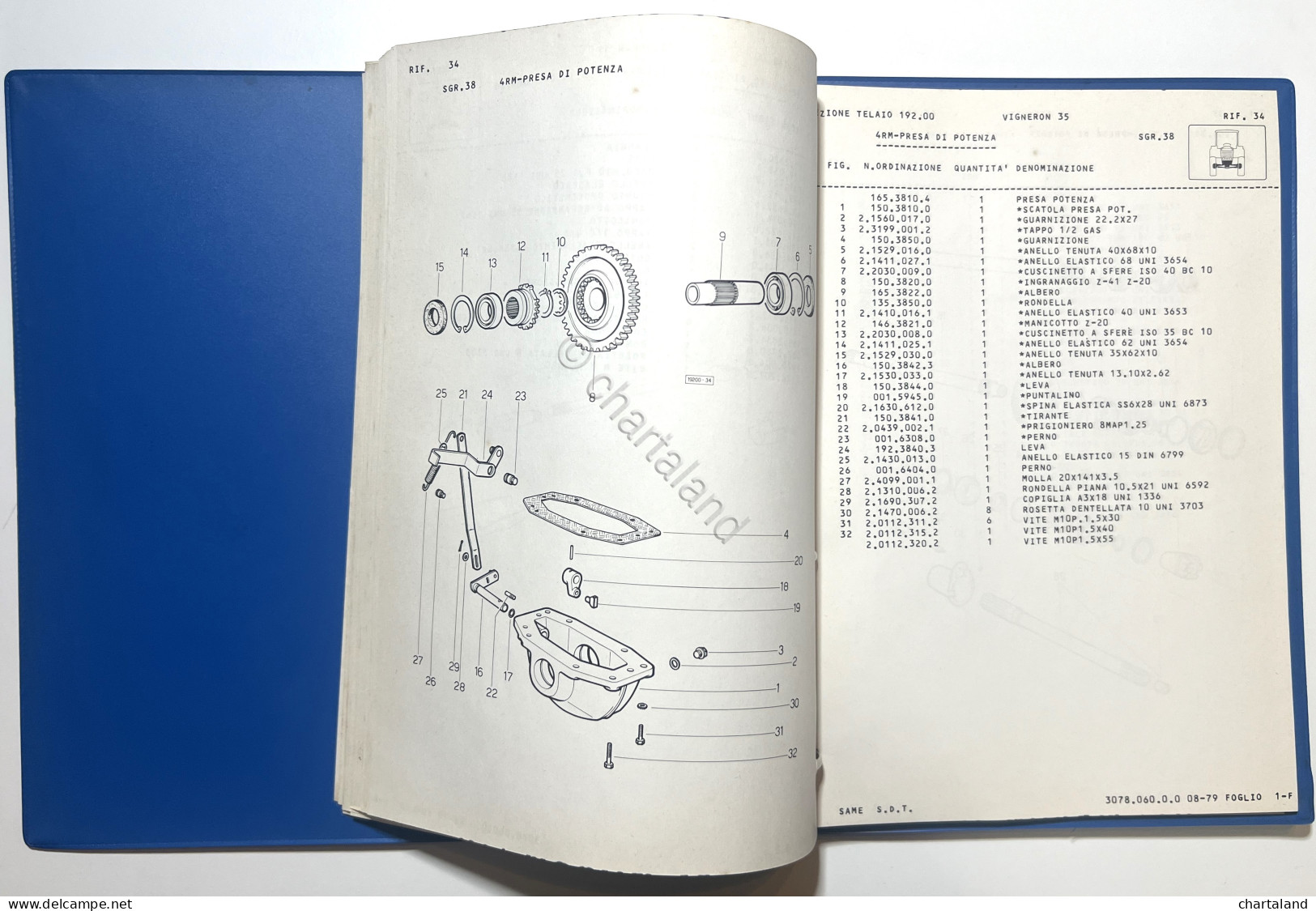 Catalogo Parti Di Ricambio Originali SAME Trattori - Vigneron 35 - Ed. 1979 - Sonstige & Ohne Zuordnung