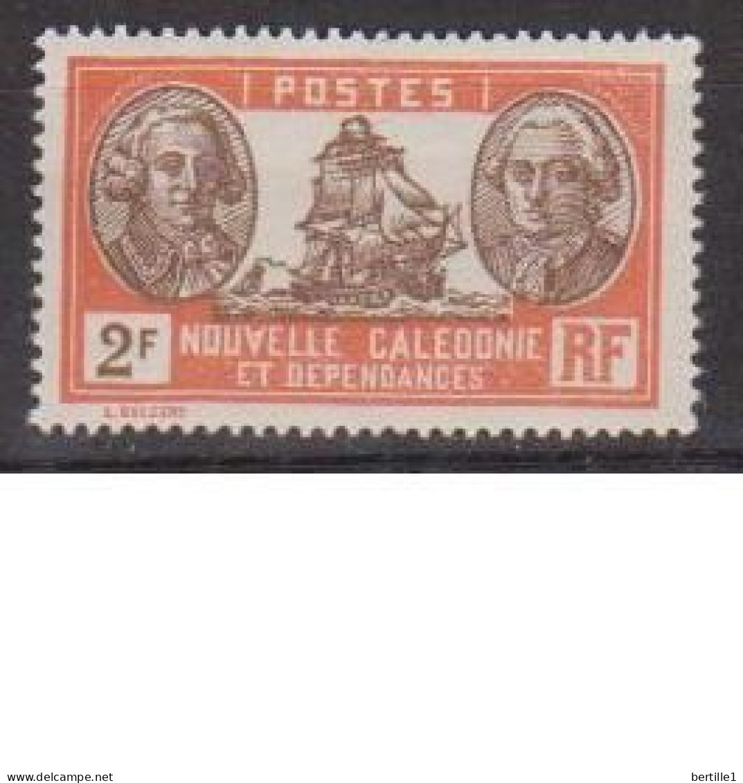 NOUVELLE CALEDONIE        N°  YVERT  :    157   NEUF AVEC  CHARNIERES      (  CH  03/24 ) - Unused Stamps