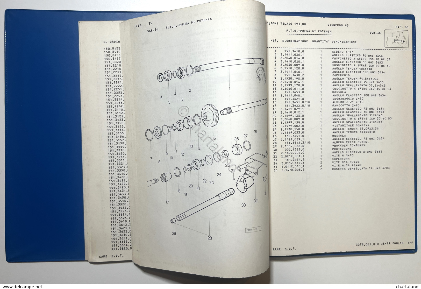 Catalogo Parti Di Ricambio Originali SAME Trattori - Vigneron 45 - Ed. 1979 - Andere & Zonder Classificatie